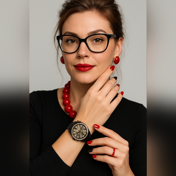 Black & Gold Michael Kors watch - Picture 2 of 11